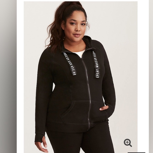 Torrid black workout jacket